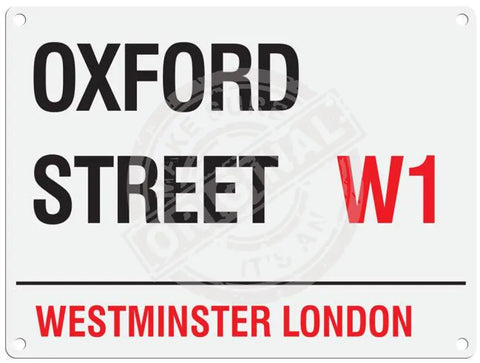 Oxford Street W1 London street sign