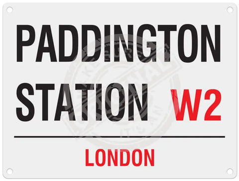 Paddington Station Mini Metal Sign 15Cm X 20Cm Signs