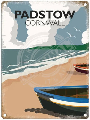 Padstow Cornwall metal sign