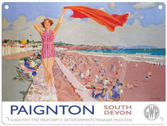 Paignton South Devon metal sign