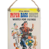 Paper Rags Bones Dangler Metal Signs