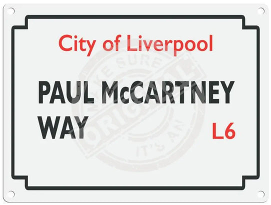 Paul McCartney Way Liverpool Street sign