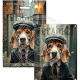 PEAKY PAWS CLUB - Beagle Mini Metal Sign 15cm x 20cm Metal Signs