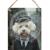 PEAKY PAWS CLUB - Bichon Frise Dangler Metal Signs