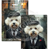 PEAKY PAWS CLUB - Bichon Frise Mini Metal Sign 15cm x 20cm Metal Signs