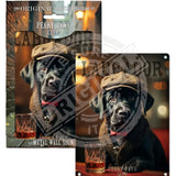 PEAKY PAWS CLUB - Black Labrador Mini Metal Sign 15cm x 20cm Metal Signs