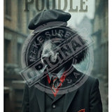 Peaky Paws Club - Black Poodle Metal Signs