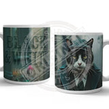 PEAKY PAWS CLUB - Black & White Cat Metal Signs