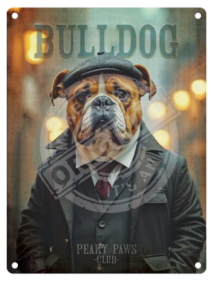 Peaky Paws Club - British Bulldog Metal Signs