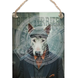PEAKY PAWS CLUB - Bull Terrier Dangler Metal Signs
