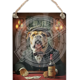 PEAKY PAWS CLUB - Bulldog Dangler Metal Signs