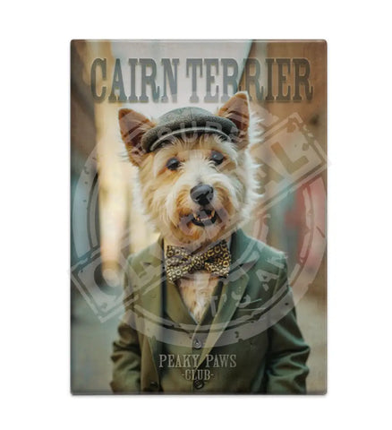 PEAKY PAWS CLUB - Cairn Terrier Fridge Magnet Metal Signs