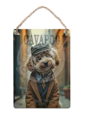 PEAKY PAWS CLUB - Cavapoo Fridge Magnet Metal Signs