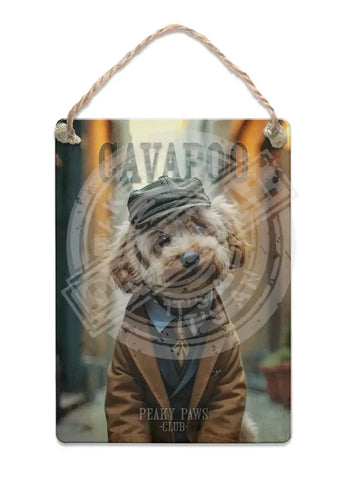 PEAKY PAWS CLUB - Cavapoo Fridge Magnet Metal Signs