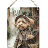PEAKY PAWS CLUB - Cavapoo Female Dangler Metal Signs
