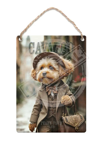 PEAKY PAWS CLUB - Cavapoo Female Fridge Magnet Metal Signs