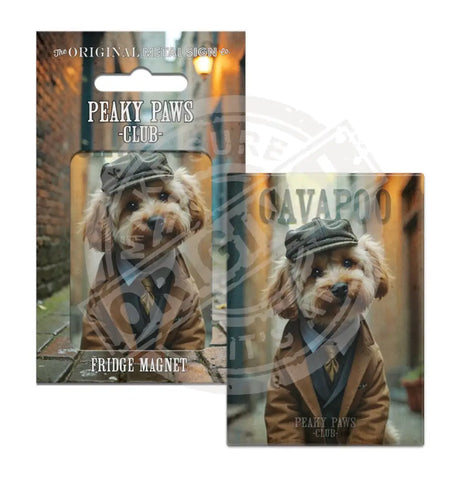 PEAKY PAWS CLUB - Cavapoo Fridge Magnet Metal Signs