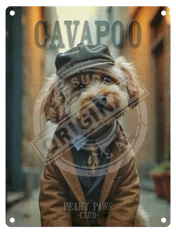 Peaky Paws Club - Cavapoo Metal Signs