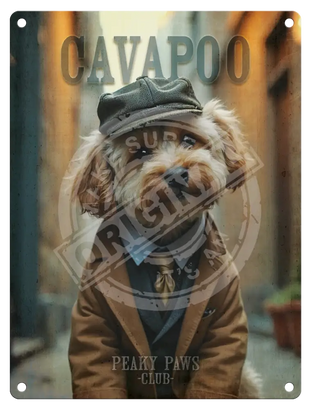 Peaky Paws Club - Cavapoo Metal Signs