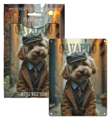 PEAKY PAWS CLUB - Cavapoo Fridge Magnet Metal Signs
