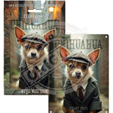 PEAKY PAWS CLUB - Chihuahua Mini Metal Sign 15cm x 20cm Metal Signs