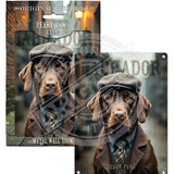 PEAKY PAWS CLUB - Choc Labrador Mini Metal Sign 15cm x 20cm Metal Signs