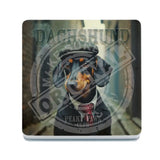 PEAKY PAWS CLUB - Dachsund Melamine Coaster Metal Signs