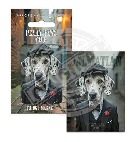 PEAKY PAWS CLUB - Dalmation Fridge Magnet Metal Signs