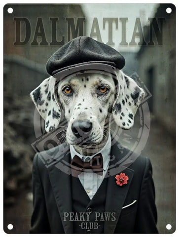 PEAKY PAWS CLUB - Dalmation Fridge Magnet Metal Signs