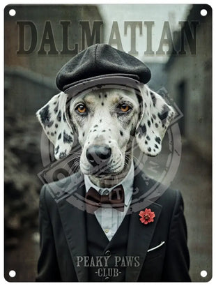 Peaky Paws Club - Dalmation Metal Signs