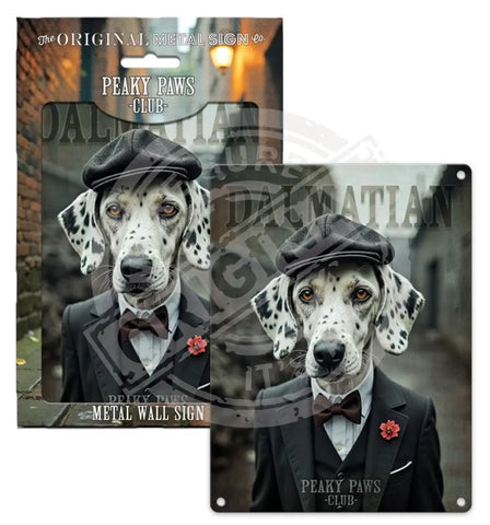 PEAKY PAWS CLUB - Dalmation Fridge Magnet Metal Signs