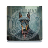 PEAKY PAWS CLUB - Doberman Melamine Coaster Metal Signs