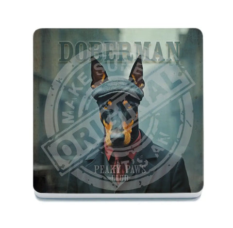 PEAKY PAWS CLUB - Doberman Fridge Magnet Metal Signs