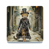 PEAKY PAWS CLUB - FELINE FINE - Bengal Cat Melamine Coaster Metal Signs