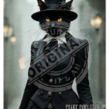 PEAKY PAWS CLUB - FELINE FINE - Black Cat Mini Metal Sign 15cm x 20cm Metal Signs
