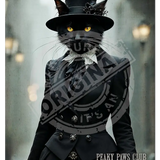 PEAKY PAWS CLUB - FELINE FINE - Black Cat Mini Metal Sign 15cm x 20cm Metal Signs