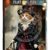 PEAKY PAWS CLUB - FELINE FINE - Calico Cat Mini Metal Sign 15cm x 20cm Metal Signs