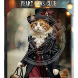 PEAKY PAWS CLUB - FELINE FINE - Calico Cat Mini Metal Sign 15cm x 20cm Metal Signs