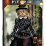 PEAKY PAWS CLUB - FELINE FINE - Ginger Cat With Bag Medium Metal Sign 20cm x 30cm Metal Signs
