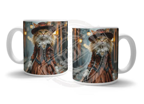 PEAKY PAWS CLUB - FELINE FINE - Ginger LaPerm Cat Fridge Magnet Metal Signs