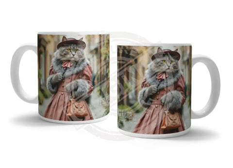 PEAKY PAWS CLUB - FELINE FINE - Grey Tabby Cat Fridge Magnet Metal Signs