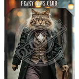 PEAKY PAWS CLUB - FELINE FINE - Maine Coone Cat Mini Metal Sign 15cm x 20cm Metal Signs