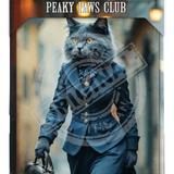 PEAKY PAWS CLUB - FELINE FINE - Russian Blue Cat Mini Metal Sign 15cm x 20cm Metal Signs