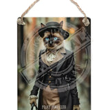PEAKY PAWS CLUB - FELINE FINE - Siamese Cat Dangler Metal Signs