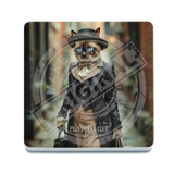 PEAKY PAWS CLUB - FELINE FINE - Siamese Cat Melamine Coaster Metal Signs