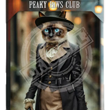 PEAKY PAWS CLUB - FELINE FINE - Tabby Cat Mini Metal Sign 15cm x 20cm Metal Signs