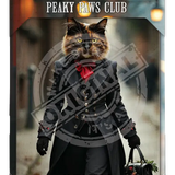 PEAKY PAWS CLUB - FELINE FINE - Tortoiseshell Cat Mini Metal Sign 15cm x 20cm Metal Signs