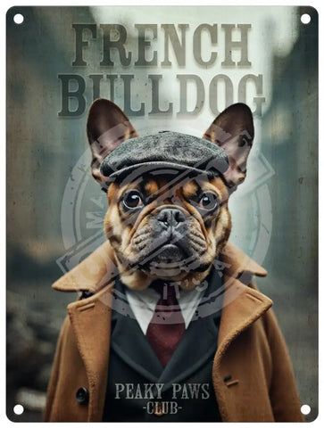 Peaky Paws Club - French Bulldog Metal Signs