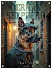 Peaky Paws Club - German Shepherd Metal Signs