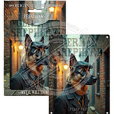 PEAKY PAWS CLUB - German Shepherd Mini Metal Sign 15cm x 20cm Metal Signs
